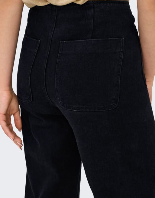 ONLY Wide-fit jeans in black denim, 4 of 4