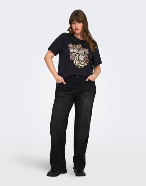 ONLY Wide fit jeans in black - view 1