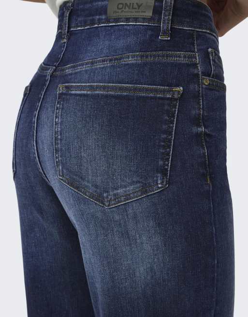 ONLY wide-fit jeans in dark blue denim, 5 of 5