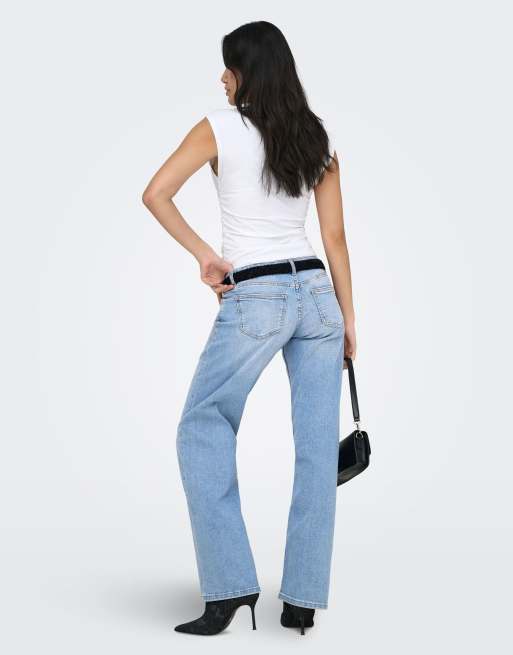 ONLY – Wide-Fit-Jeans in Hellblau, 5 von 7