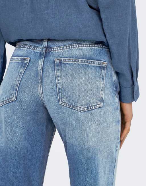 Only – Wide-Fit-Jeans in hellem Denim-Mittelblau, 5 von 7