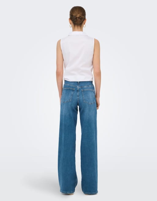 ONLY Wide-fit jeans in light medium blue denim, 2 of 5