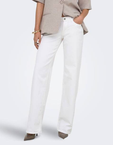 ONLY Wide-fit jeans in white denim - view 1