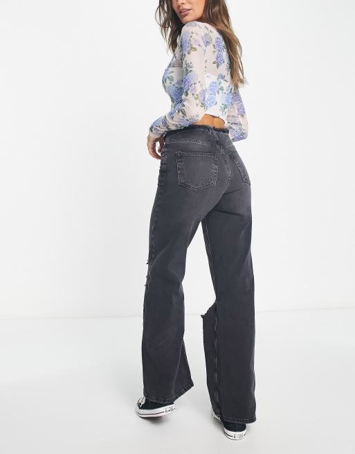 Black jeans 2025 with frayed bottoms