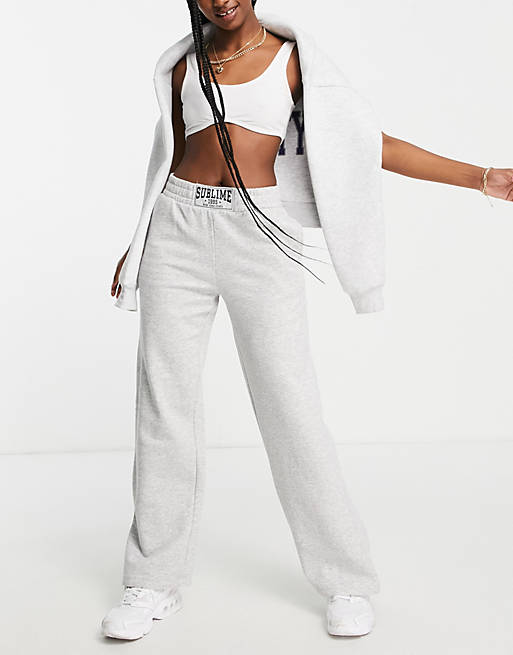 Only wide leg joggers in light grey | ASOS