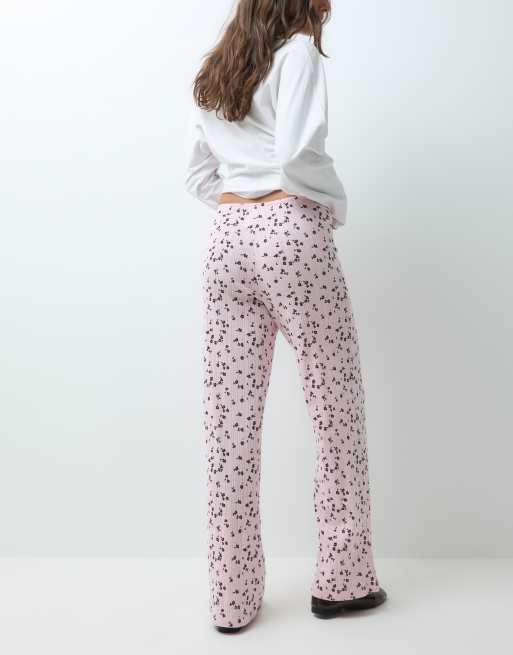 ONLY wide leg lounge trousers co-ord in pink floral, 2 of 5