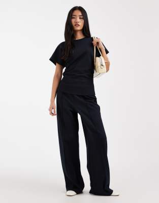 Only Wide Leg Pants In Black