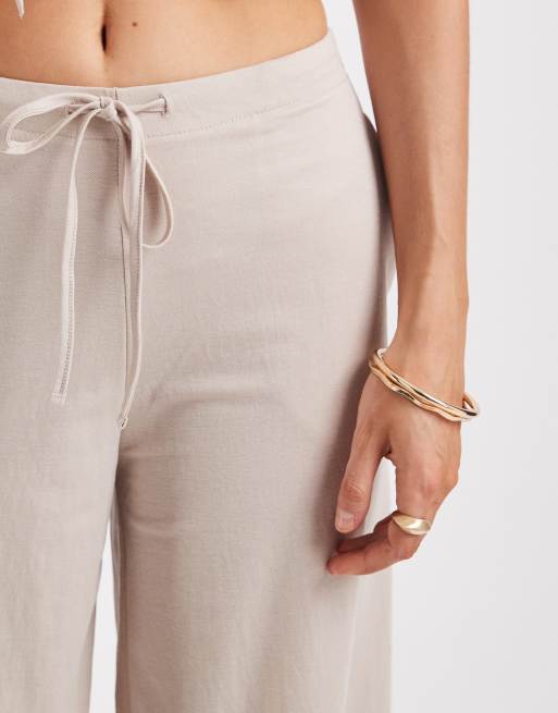 ONLY wide leg pull on pants in stone - part of a set, 4 of 5