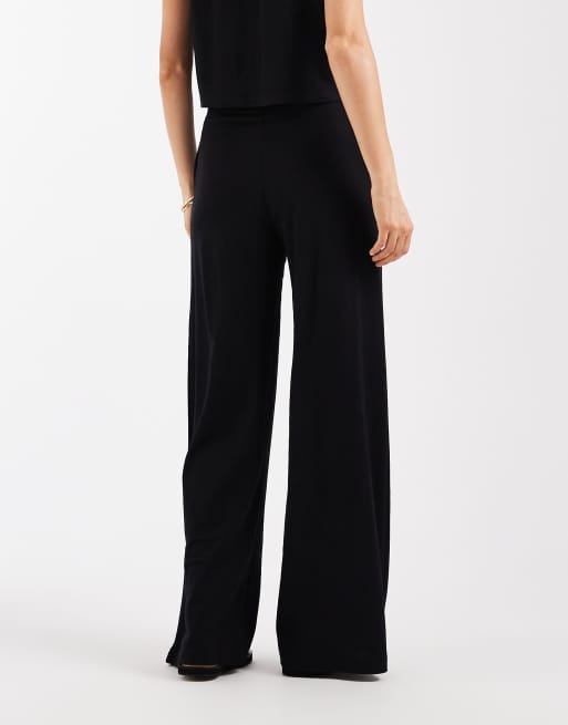 ONLY wide leg pull on trouser co-ord in black, 5 of 5