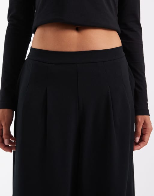 ONLY wide leg tailored pants in black, 5 of 5