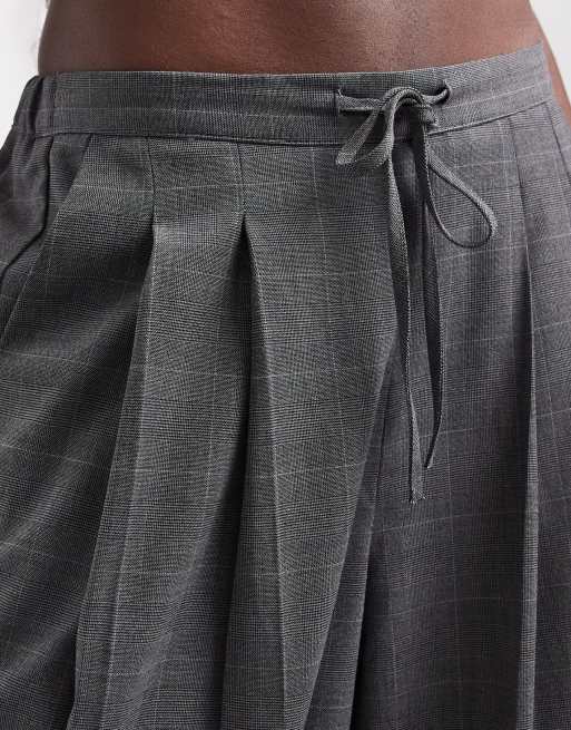ONLY wide leg tailored pleated pants in dark gray, 5 of 5