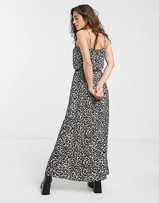 Luchtpost Bloeden Miljard Only Winner cami leopard print maxi dress | ASOS