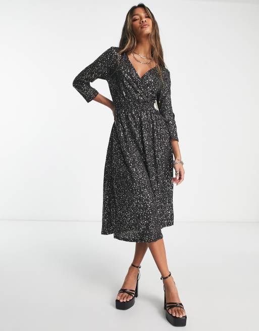 Black gold outlet midi dress