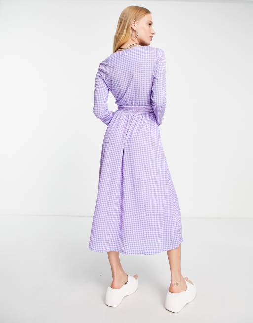 Lilac on sale gingham dress