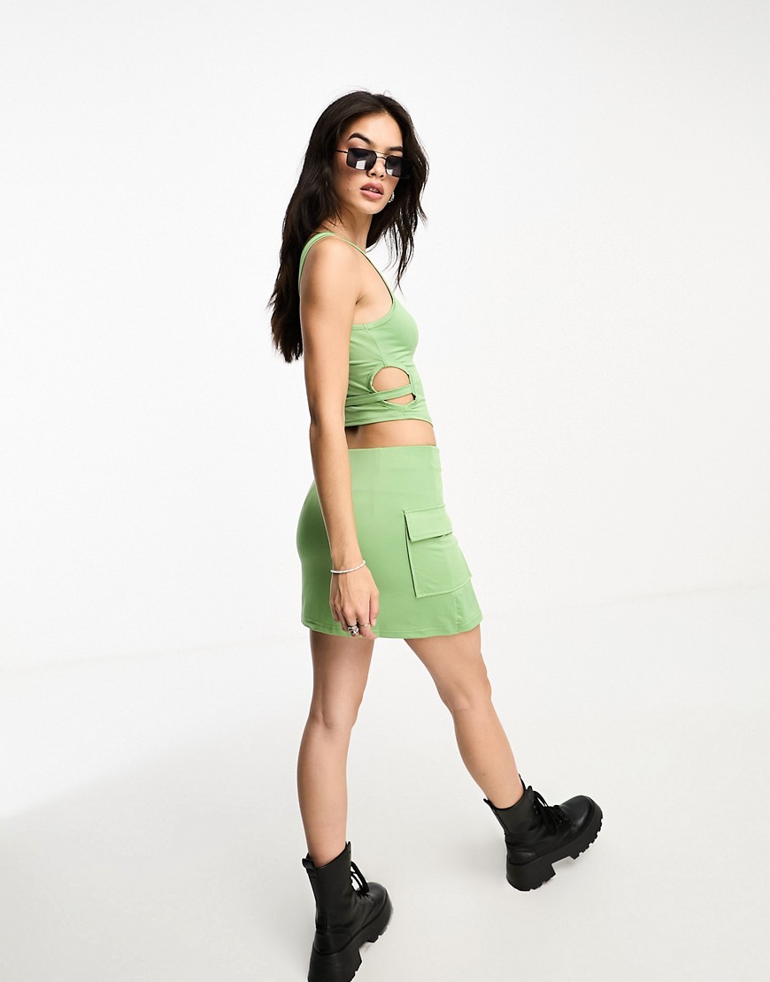 Only wrap mini cargo skirt in green - part of a set