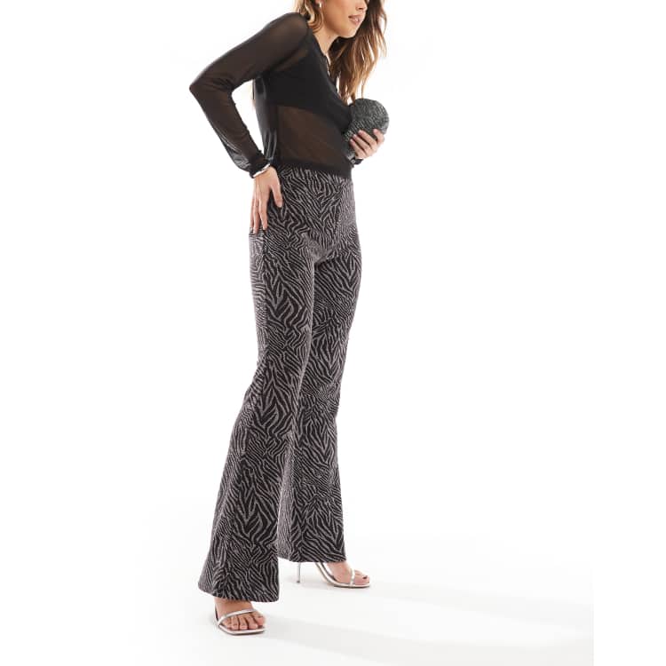 パンツ GLITTY TWEED FLARE EASY TROUSERS GLITTY TWEED FLARE EASY TROUSERS