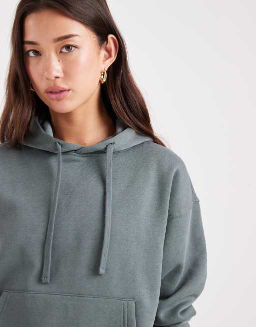 ONLY – Zielona bluza z kapturem z dżerseju, część zestawu, 3 z 4
