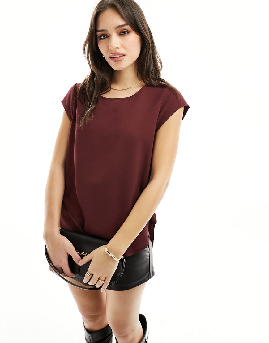 ONLY zip back blouse in brown