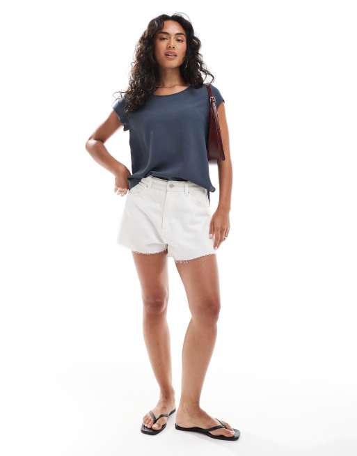 ONLY zip back blouse in slate grey