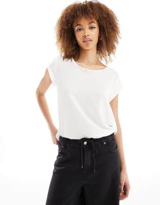 Only Zip Back Blouse In White