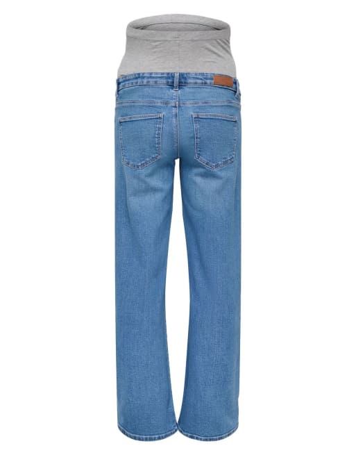 ONLY - Zwangerschapskleding - Jeans met wijde pasvorm in lichtblauw denim, 4 van 4