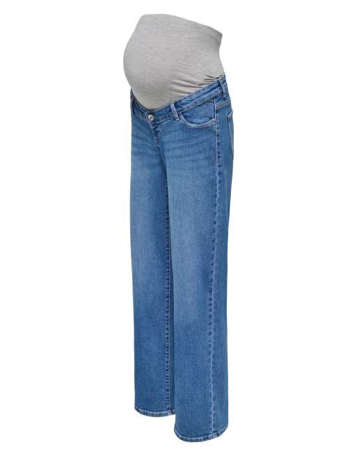 ONLY - Zwangerschapskleding - Jeans met wijde pasvorm in middenblauw denim, 2 van 4