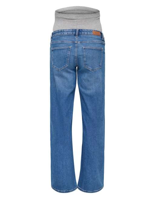 ONLY - Zwangerschapskleding - Jeans met wijde pasvorm in middenblauw denim, 4 van 4