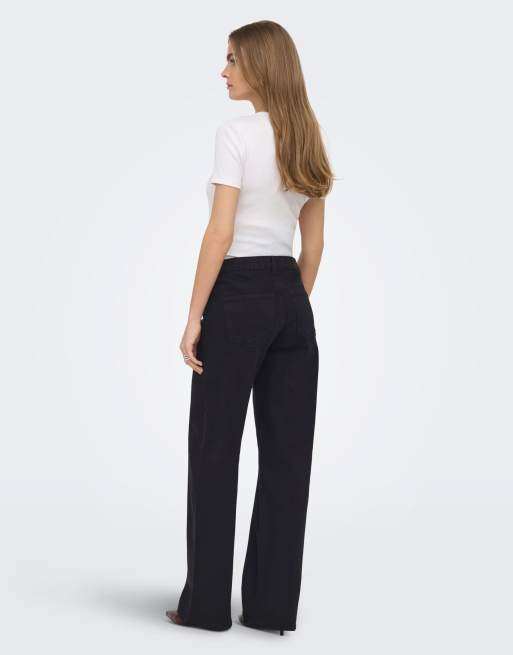 ONLY - Zwangerschapskleding - Jeans met wijde pasvorm in zwart met wassing, 5 van 7