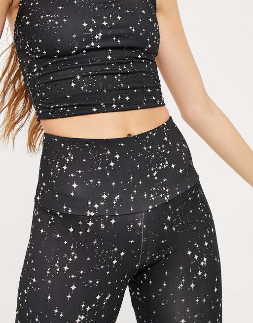 Onzie - 7/8 yoga legging met hoge taille en kleine sterretjes, 3 van 4