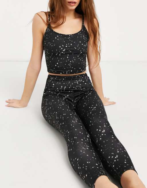 Onzie - 7/8 yoga legging met hoge taille en kleine sterretjes, 4 van 4