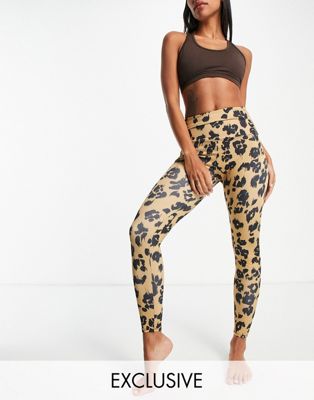 Onzie high waisted leggings in leopard print exclusive to ASOS  - ASOS Price Checker