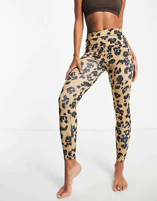 Women Onzie high waisted leggings in leopard print exclusive to  