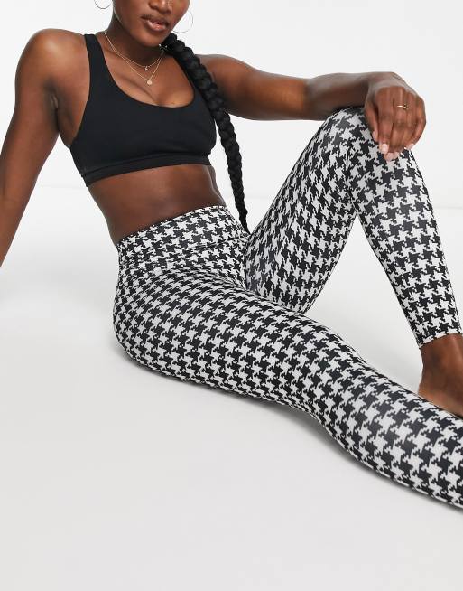 Onzie – Leggings med hög midja och hundtandsmönster, 2 av 4