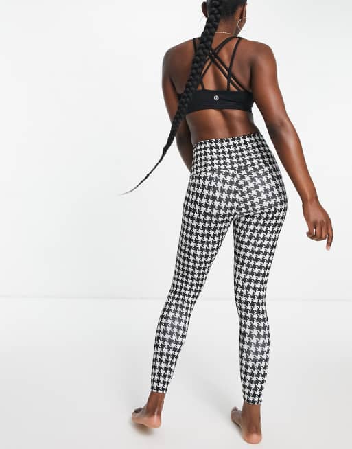 Onzie – Leggings med hög midja och hundtandsmönster, 3 av 4