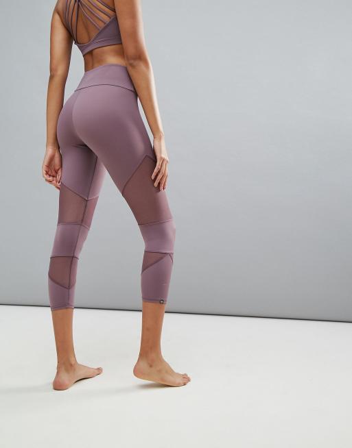 LA Gear Womens Mesh Panelling Leggings Elasticated Waistband