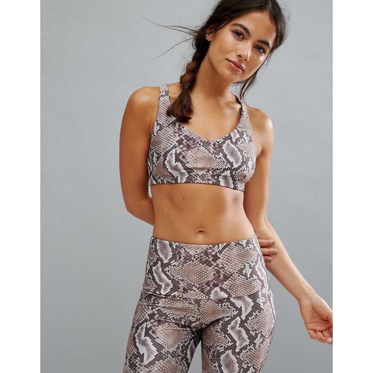 Onzie Snake Print Weave Yoga Bra