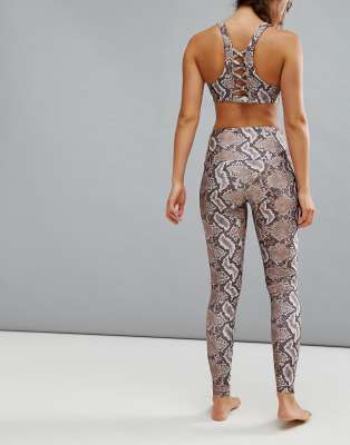 snakeskin yoga pants