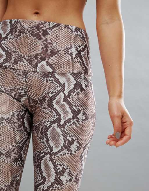 Onzie high waisted yoga leggings in snake