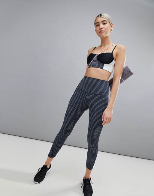 Striped Sports Bra and High Waisted Yoga Leggings Set – A Better You