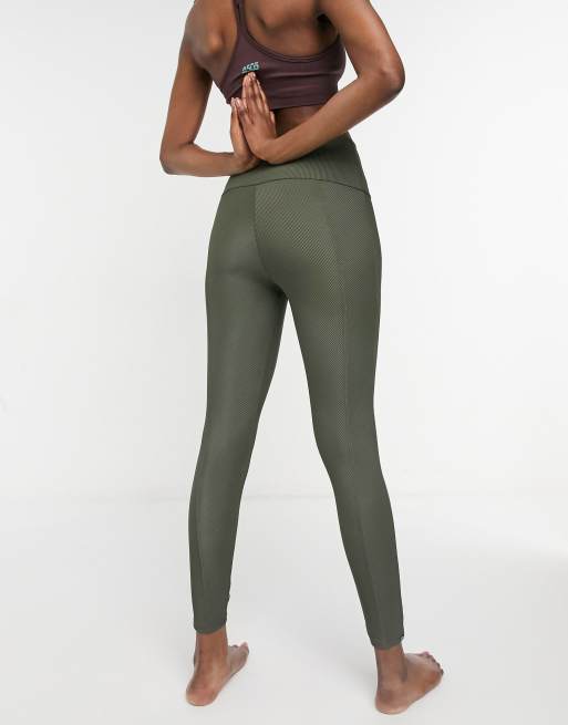 Onzie high waisted ribbed leggings in black