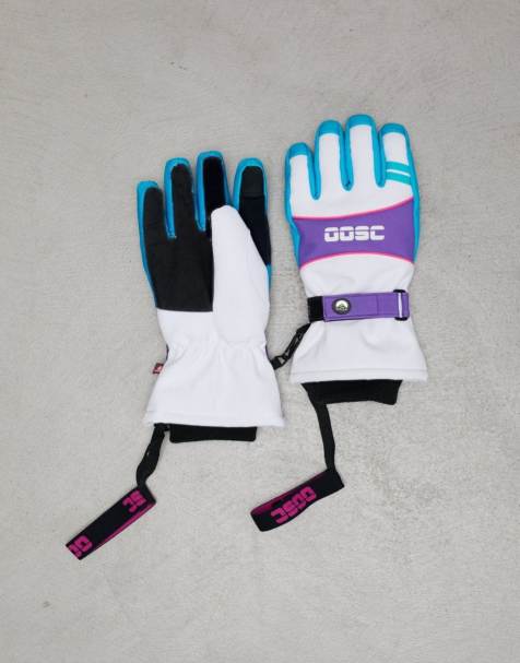 OOSC 1987 primaloft® ski & snowboard gloves - white in white - view 1