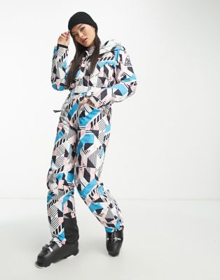 OOSC Call on Me ski suit in blue  - ASOS Price Checker
