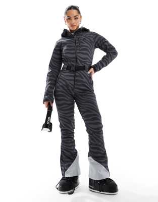 Oosc Chic Ski Suit Tiger In Black