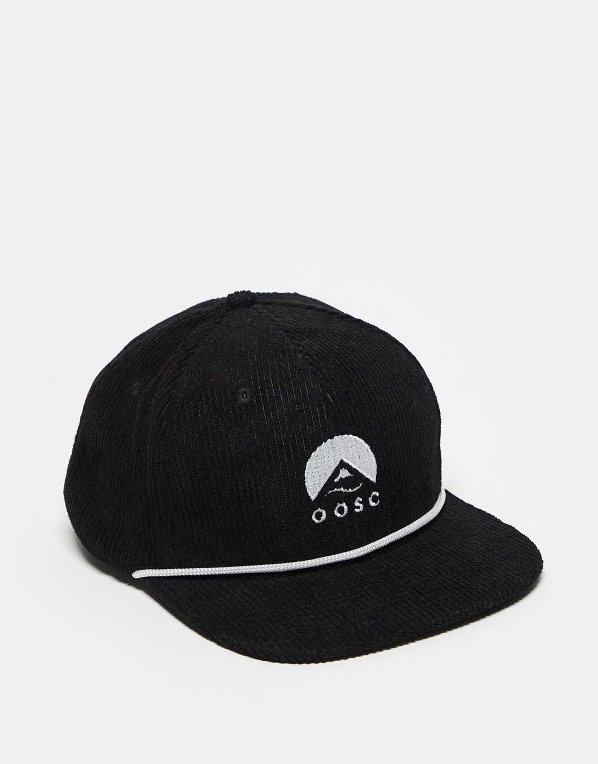 OOSC Classic corduroy cap in black