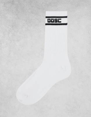 OOSC – Crew-Socken in Schwarz mit „OOSC“-Print