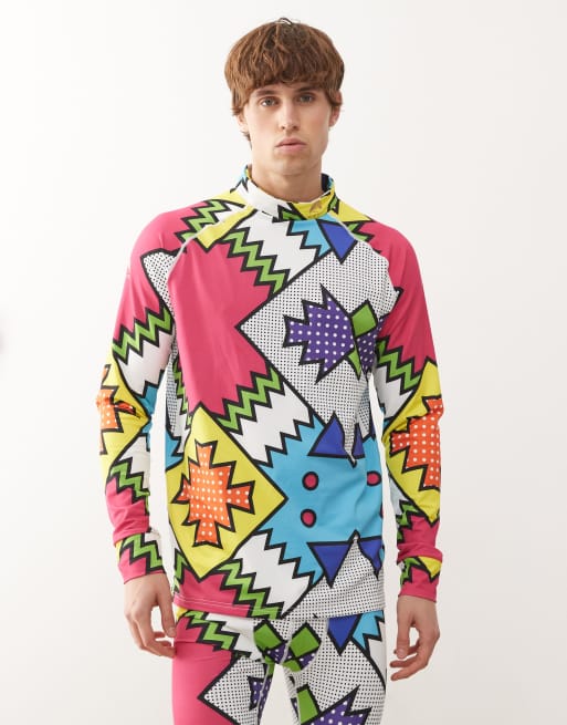 OOSC - Day Tripper - Top base layer da uomo multicolore