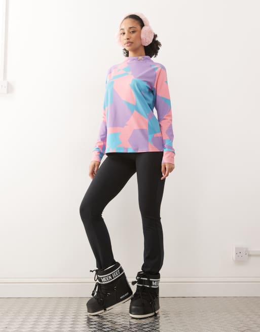 OOSC - Del Mar - Top base layer da donna multicolore
