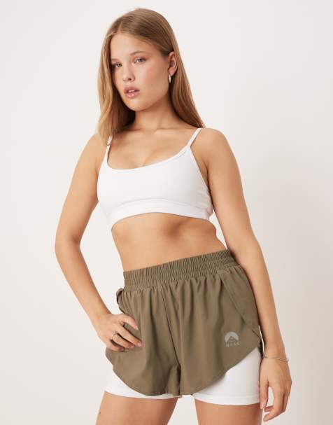 OOSC – Elite – 2-in-1-Laufshorts in Khaki - view 1
