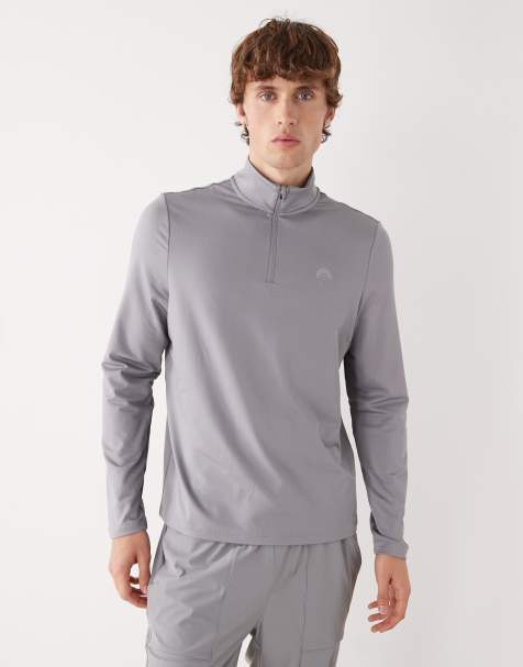 OOSC Elite activewear 1/4 zip top in grey - view 1