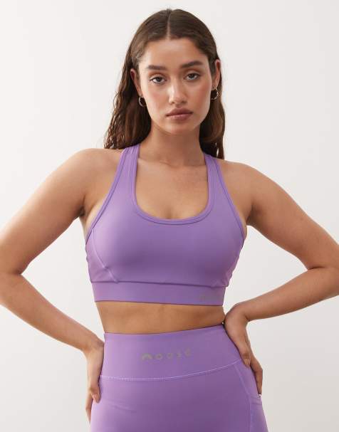 OOSC - Elite - Brassière de sport maintien renforcé avec imprimé tigré et bretelles croisées dans le dos - Violet - view 1